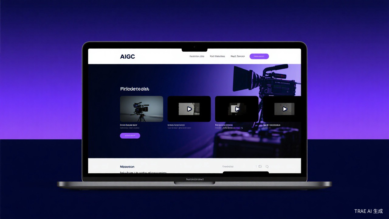 AIGC影视作品集网站开发
